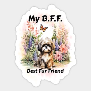 Dog - B.F.F. Shih Tzu Sticker